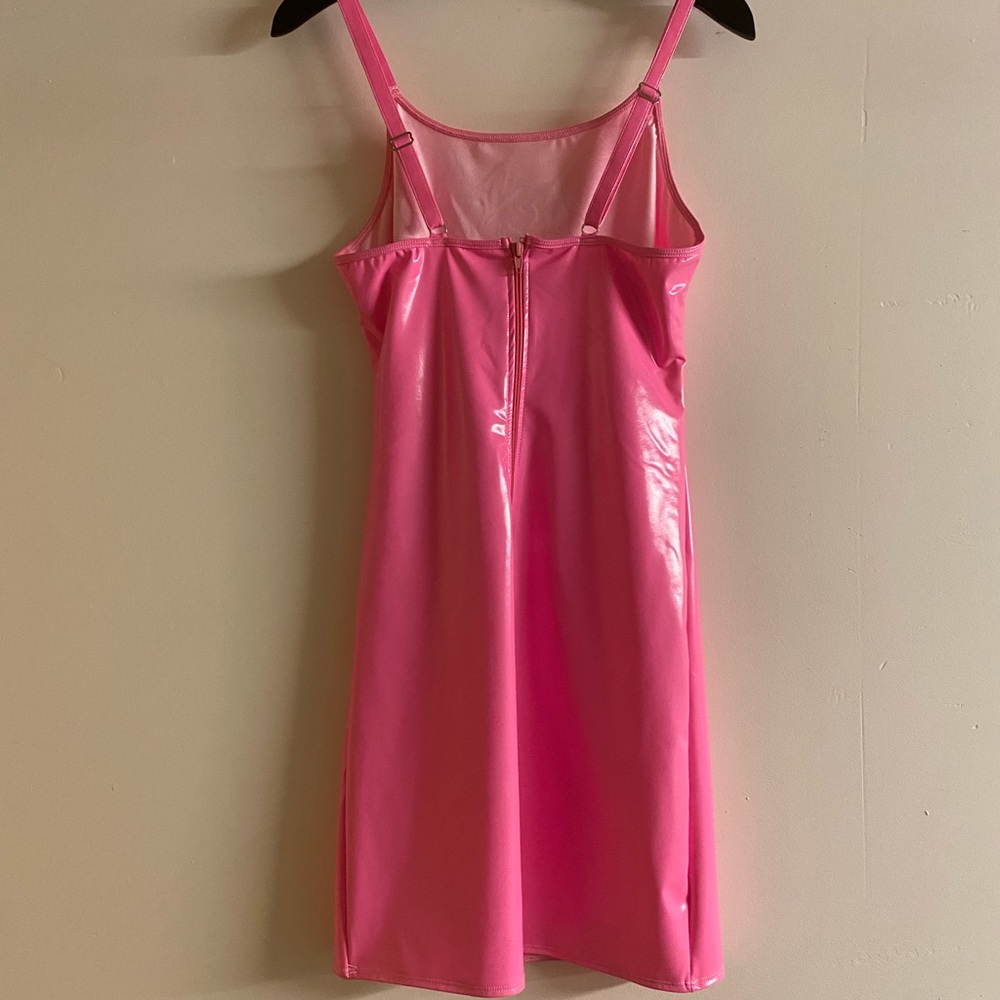 Pink PVC mini dress - Picture 2 of 3